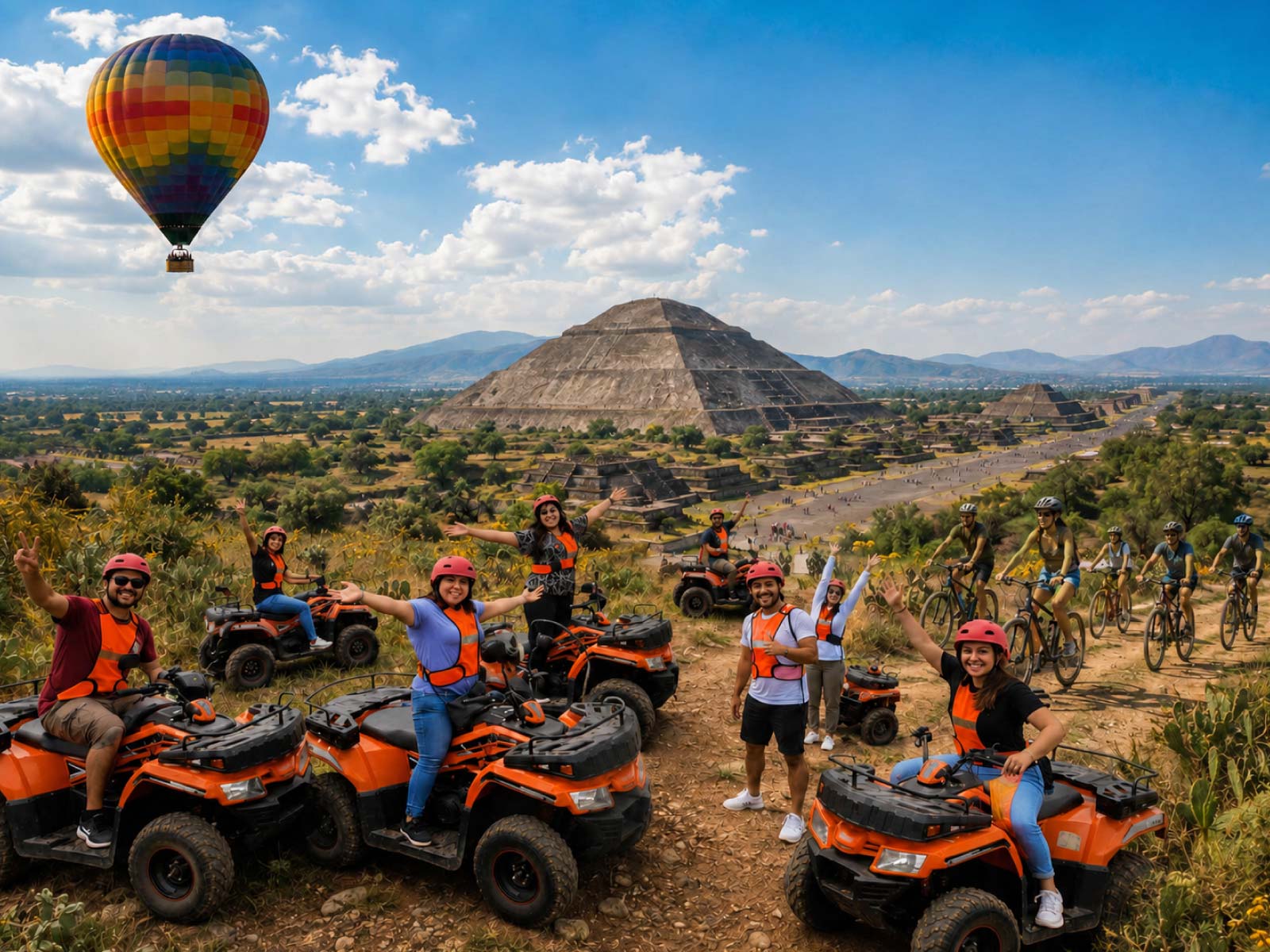 Pirámides de Teotihuacán al atardecer