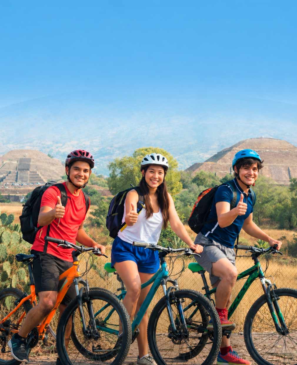 Bicicletas listas para iniciar el recorrido