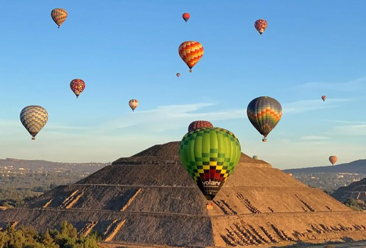 Vista aérea de la calzada de los muertos